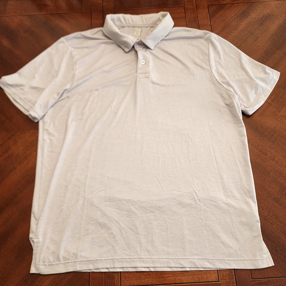 32 Degrees Cool Mens XL Polo Shirt‎ Lilac Purple Heathered Slim Fit Stretch Golf